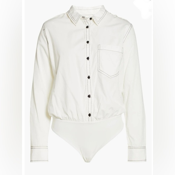 NWT Free People Power Move Long Sleeve Button-Up Bodysuit size XS - Picture 6 of 9